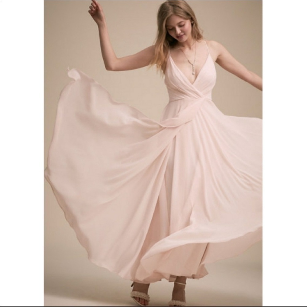 BHLDN Anthropolgie Eva blush taupe Maxi Dress size small